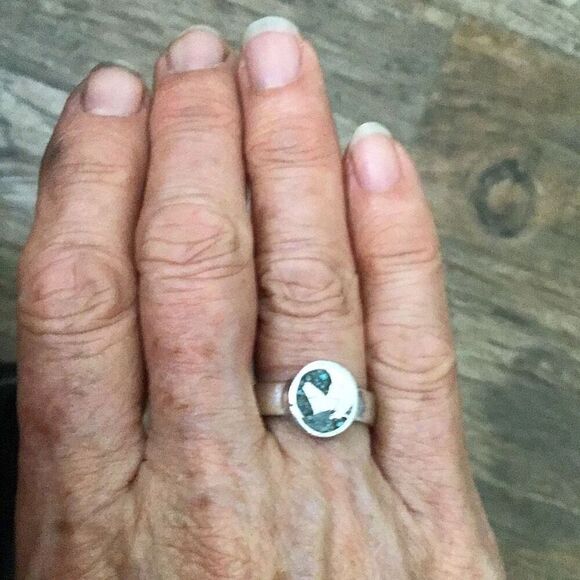 Ring, Turquoise and Sterling Silver Horse Head Ring, size 7.5, Handmade, Artisan - Picture 8 of 8